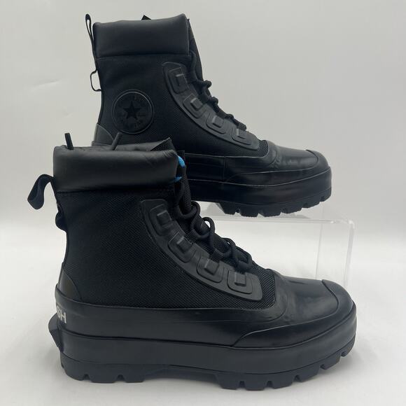 Womens Size 8.5 Converse CTAS Duck Boot Hi Triple Black Casual 170588C - Picture 1 of 5